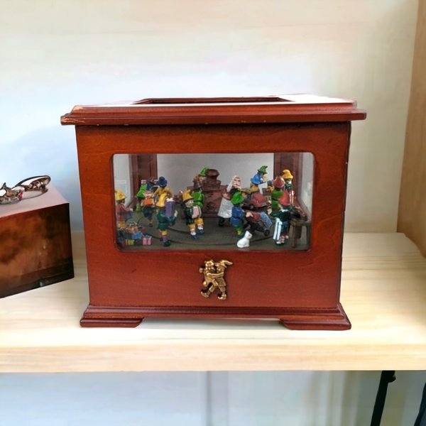 Vintage Mr. Christmas Animated Music Box - Nostalgic Holiday Melodies