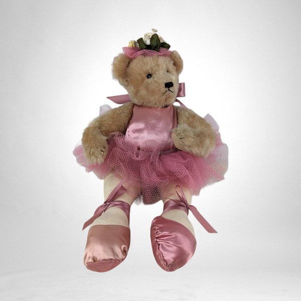 Handmade Vintage Tippy Toes Ballerina Bear by Deanna Brittsan |  Collectible Bear | Artist Bear |  Ballerina Bear |  OOAK Bear