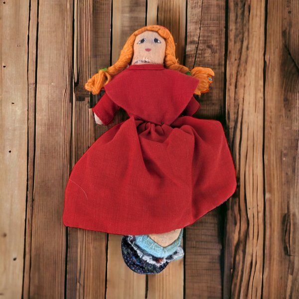 Vintage Dippity Flip Topsy Turvy Red Riding Hood/Grandma/Wolf Doll - Collectible Toy