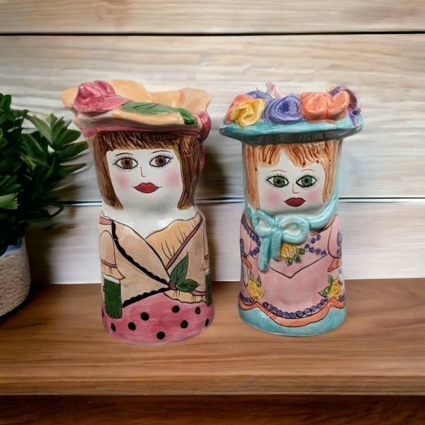 Pair of Ganz Susan Paley Bella Casa Vases - Melissa and Emma