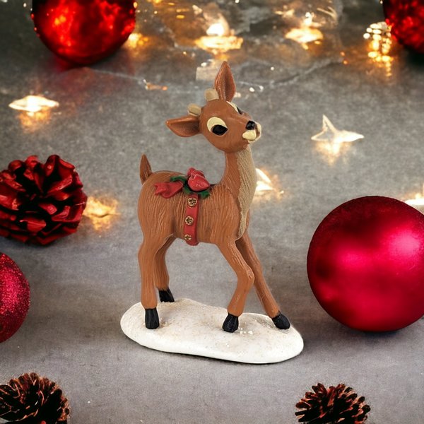 1980s Hallmark Reindeer Figurine: A Retro Holiday Treasure