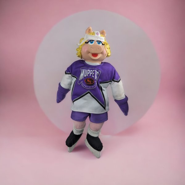Vintage Plush Miss Piggy NHL Hockey