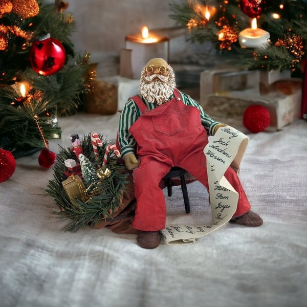 Vintage Clothique Possible Dreams Santa Claus with List - Classic Holiday Figure