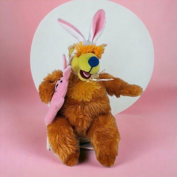 Vintage Nanco Bear in the Big Blue House Plush Doll with Rabbit Ears: Classic Stuffed Toy
