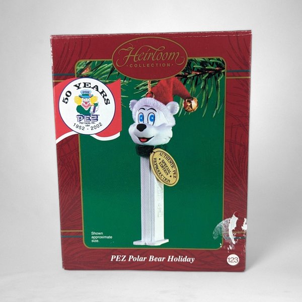 Vintage Carlton Heirloom PEZ Polar Bear Ornament - A Timeless Christmas Delight