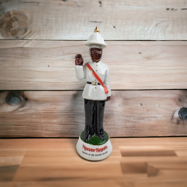 Vintage Bacardi Nassau Royale Empty Policeman Liquor Bottle - Collectible Decanter