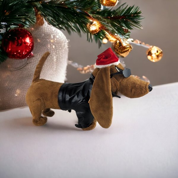 Vintage Dachshund Animated 'Low Rider' Christmas Dog: Quirky Holiday Charm