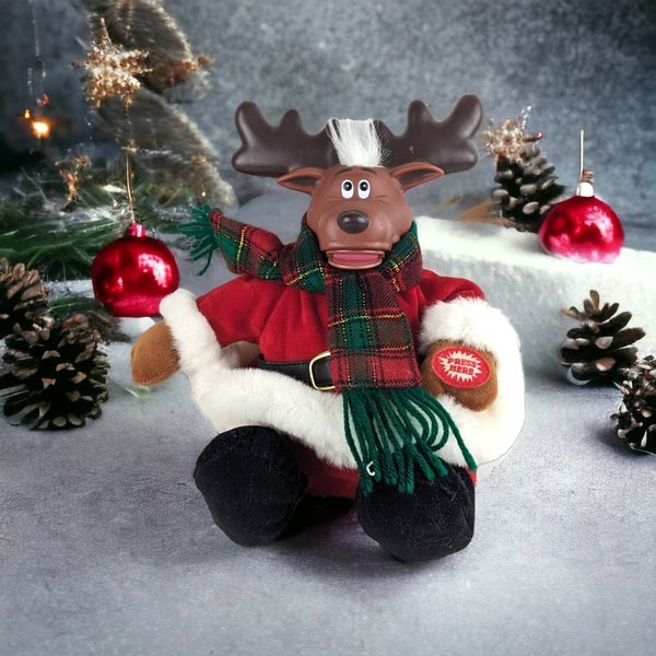 Vintage Grandma Got Run Over By a Reindeer Animated Singing Reindeer - Nostalgic Holiday Humor!