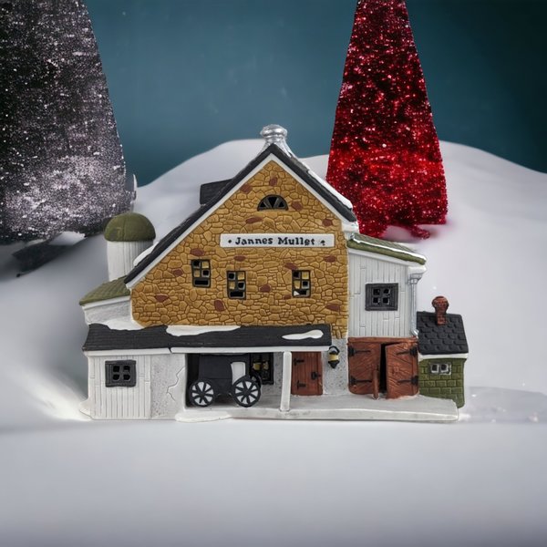 1989 Dept. 56 "Jannes Mullet Amish Farmhouse": Vintage New England Village Collectible