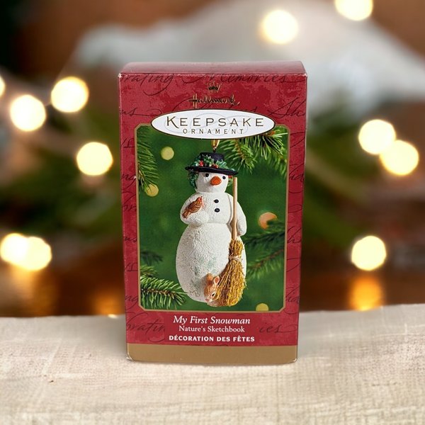 2001 Hallmark Nature's Sketchbook My First Snowman Ornament