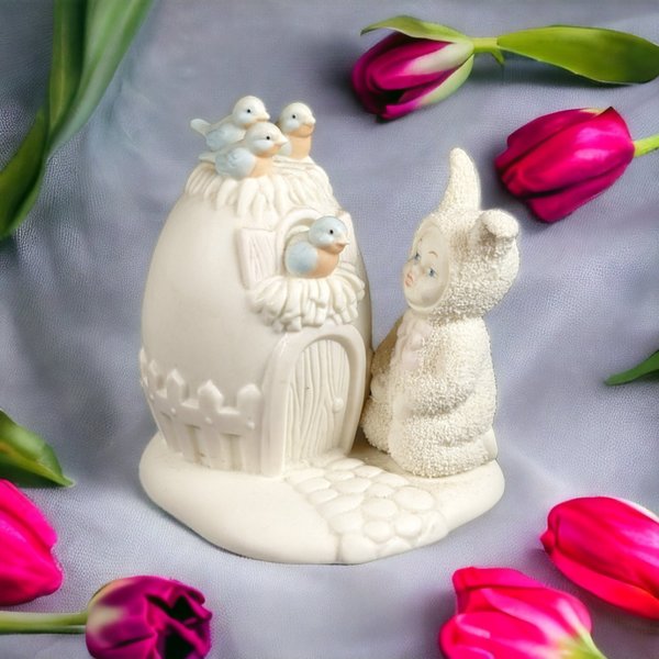 1999 Dept. 56 Snowbunnies 'Guests Are Always Welcome' - Charming Collectible Figurine