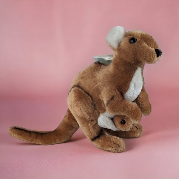 1975 Dakin Kangaroo and Joey Plush Toy