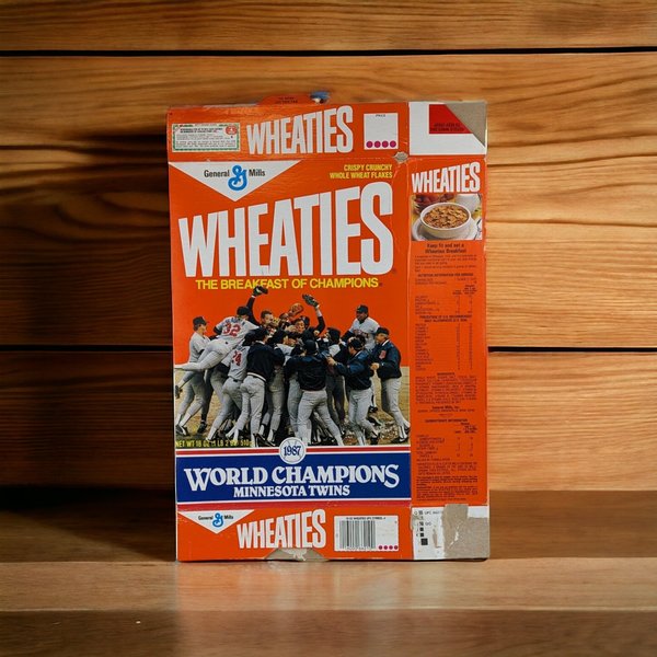 Vintage Pair of 1987 Wheaties Cereal Boxes | Minnesota Twins Tribute | Collectible Sports Memorabilia