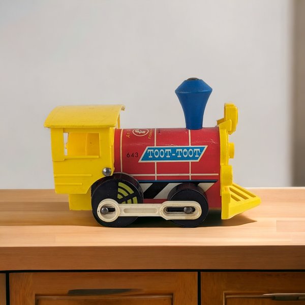 Vintage 1964 Fisher Price Toot Toot Train | Nostalgic Wooden Toy | Childhood Classic | Collectible Toy | Gift for Collectors