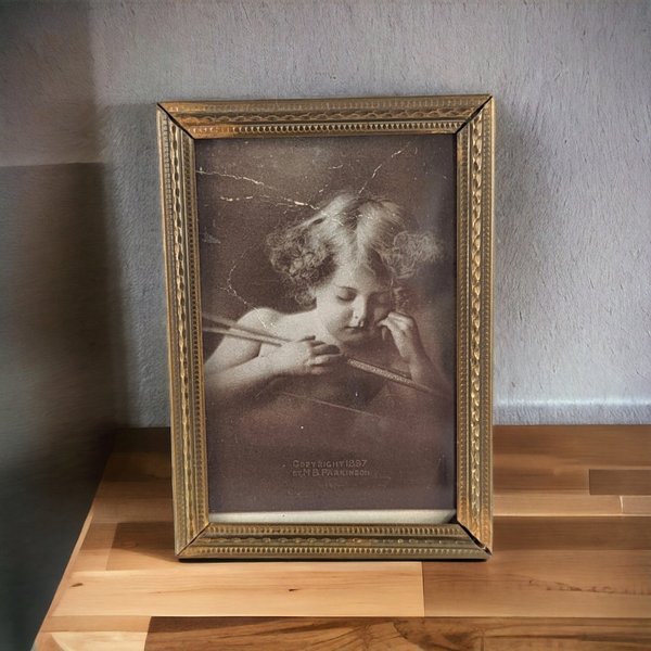 1887 MB Parkinson Cupid Asleep Small Print (3.5"x2.5")