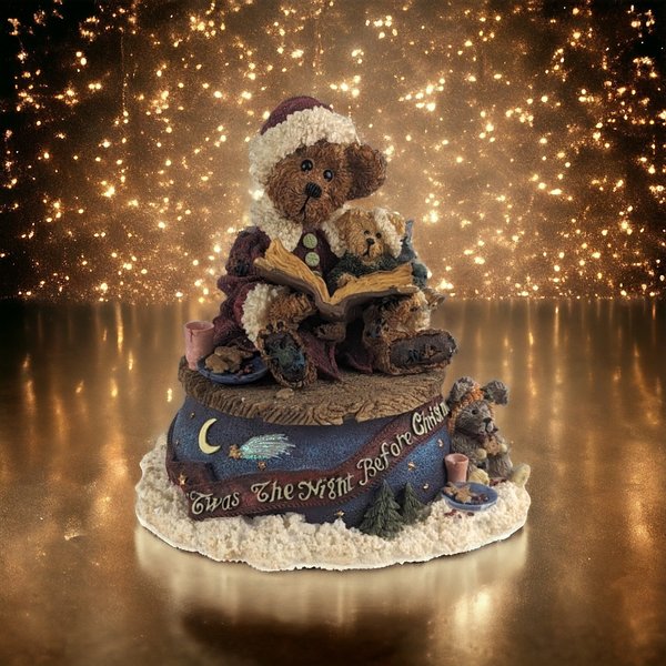 Vintage Boyd's Bears Twas The Night Before Christmas Music Box