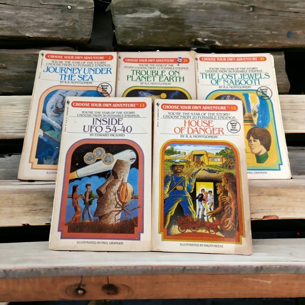 Set of 5 Vintage Choose Your Own Adventure Books