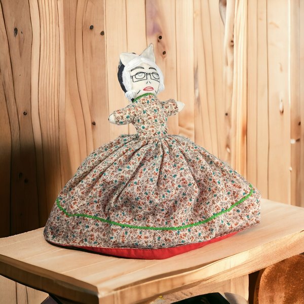 Handmade Vintage 15" Little Red Riding Hood 3 in 1 Toy, Topsy Turvy Doll