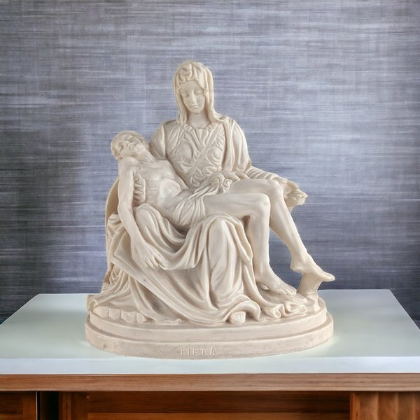 Vintage Michaelangelo Pieta 7" Resin Sculpture