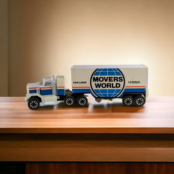 Vintage Movers World U-Haul Toy Semi Truck | Classic Collectible Vehicle | Nostalgic Gift