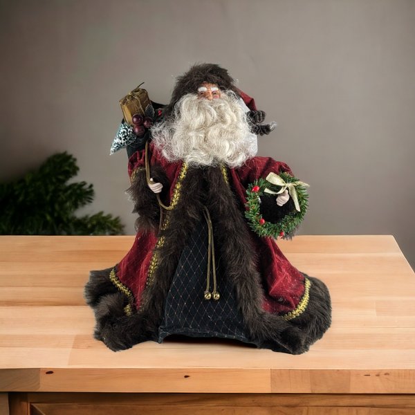 Vintage San Francisco Music Box Musical Display Santa | Holiday Decor | Collectible Christmas Figurine | Whimsical Home Accent