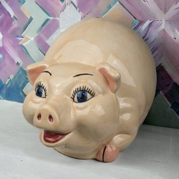 Vintage Large Ceramic Piggy Bank