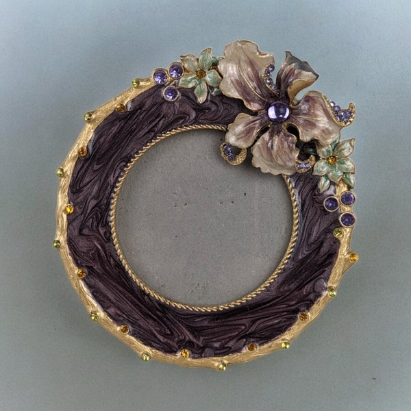 Vintage Ashleigh Manor Enamel 3x3" Photo Frame, Paint Chip