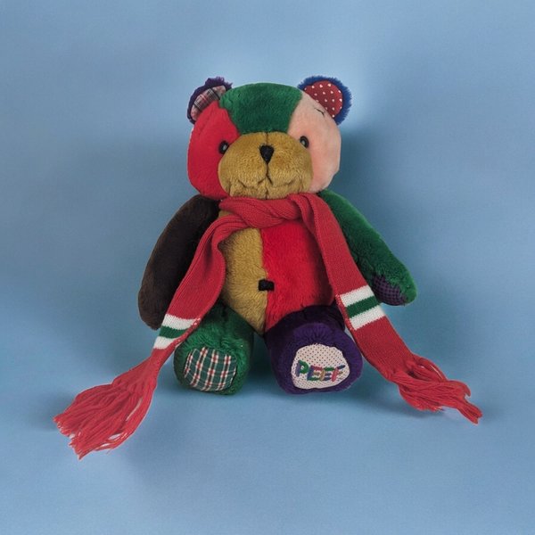 1996 Peef the Patchwork Bear Plush