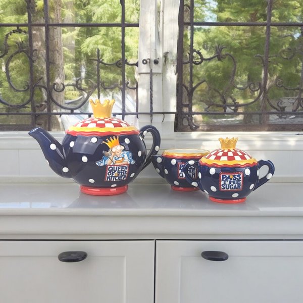 Vintage Mary Englebreit Queen of the Kitchen Tea Set