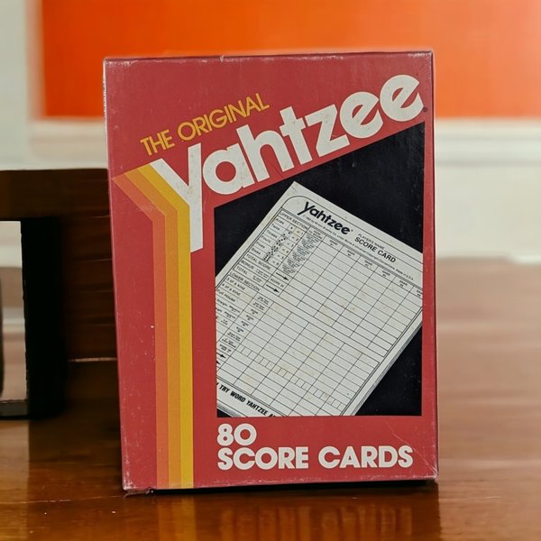 Vintage 1982 Yahtzee Replacement Score Cards |  Full Pad |  Classic Game | Game Night Essential