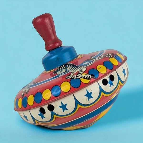 Vintage Ohio Art Metal Spinning Top
