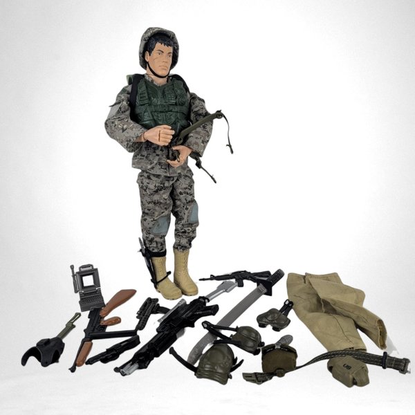 1990s Hasbro GI Joe Action Figure Camo Outfit with Accessories