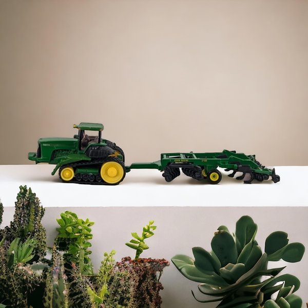 Vintage ERTL John Deere Tractor and Mulcher Set | Collectible Die-Cast Toy | Perfect for Farm Toy Enthusiasts