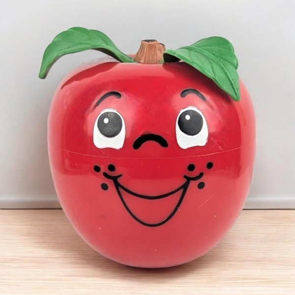 Vintage Fisher Price Happy Apple Chiming Toy