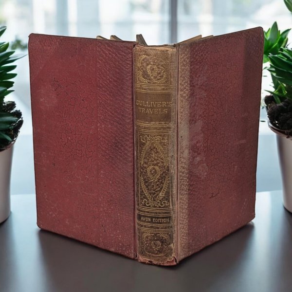 Rare Antique "Gulliver's Travels" by Jonathan Swift | 1800s Hardcover