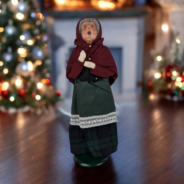 Rare 1989 Byers' Choice Caroler Figure with Stand - Christmas Decor & Collector's Item