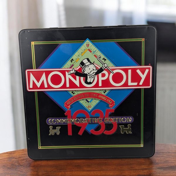 Vintage 1985 Parker Brothers Monopoly 1935 Commemorative Edition | Complete in Tin | Retro Board Game | Collector's Item