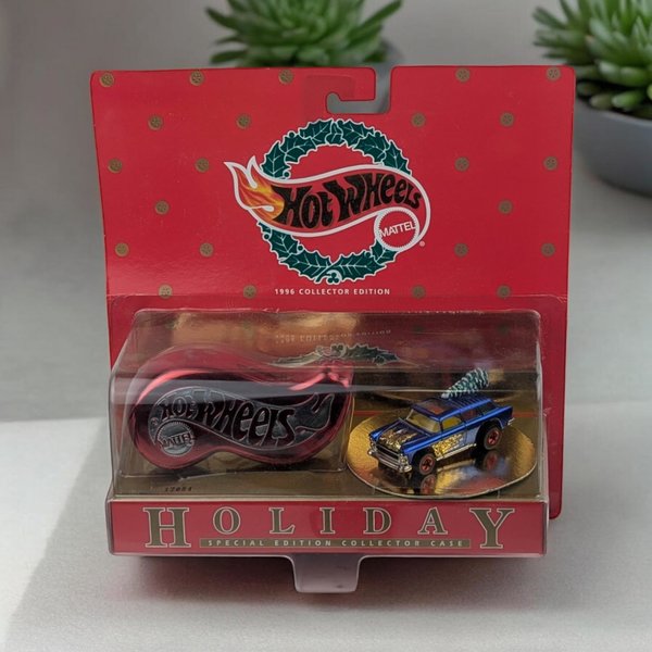 1996 Hot Wheels Holiday Edition Car with Collector Case | Limited Edition Die-Cast Toy | Vintage Holiday Collectible for Car Enthusiasts