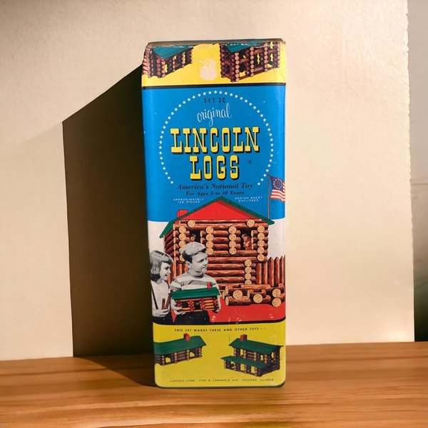 Vintage Original Lincoln Logs Set 3C - Classic Construction Toy - Creative Building Fun