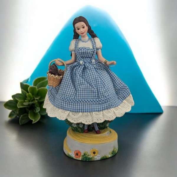 Vintage 1996 Enesco Barbie as Dorothy Music Box - Wizard of Oz, Ceramic Figurine, Collectible