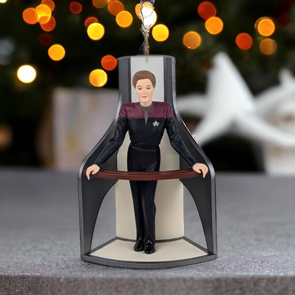 1998 Hallmark Star Trek Captain Kathryn Janeway Ornament | Vintage Star Trek Ornament | Collectible Star Trek Ornament | Holiday Decor