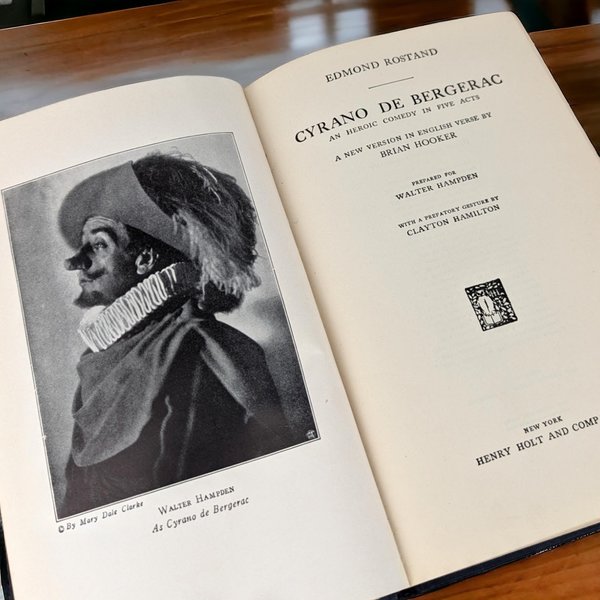 Vintage Cyrano De Bergerac Text by Brian Hooker | Classic Play | Hardcover | Gift Idea