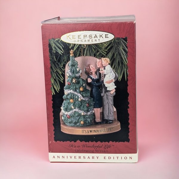 Vintage 1996 Hallmark "It's a Wonderful Life" Ornament | Christmas Decor | Classic Movie | Gift