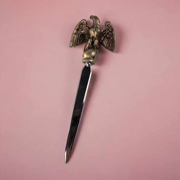 Vintage Brass Eagle Letter Opener, Patriotic Decor, Desk Accessory, Desk Organizer, Gift for Patriot, American Decor
