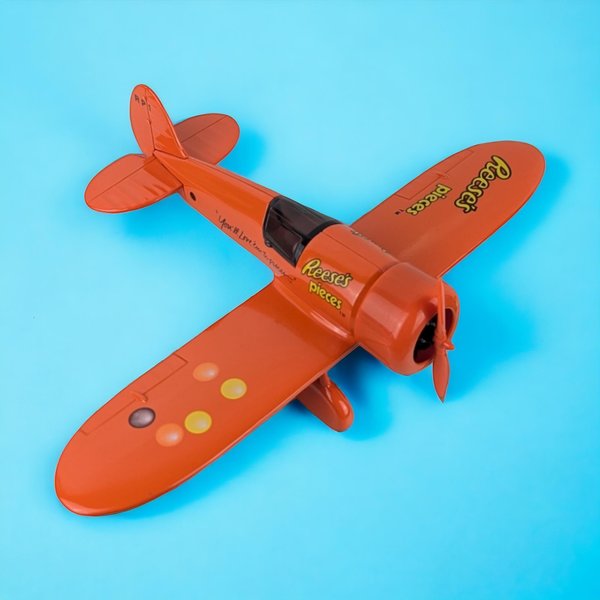 Vintage 1992 Reese's Pieces Airplane Bank, SpecCast Metal Bank, Collectible Airplane, Candy Advertising, Gift for Pilot