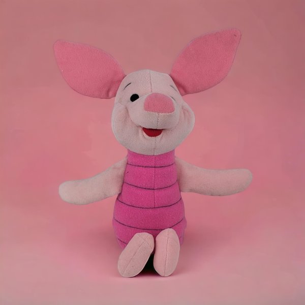 Vintage Mattel Piglet Plush 12" - Winnie the Pooh - Collectible Toy - Nostalgic Gift
