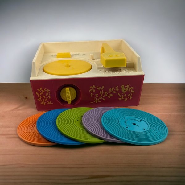 Vintage Fisher Price Music Box Record Player, 1970s Toy, Children's Record Player,  Preschool Toys,  Nostalgic Toys,  Kids Music Toy