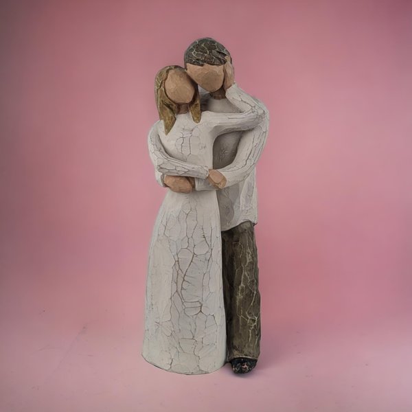 2001 Willow Tree "Together" Figurine, Romantic Couple Sculpture, Anniversary Gift, Wedding Decor