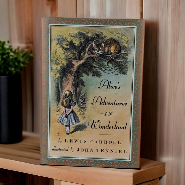 1982 Alice's Adventures in Wonderland by Lewis Carroll, Illustrated by John Tenniel, Hardcover with Gold Edges