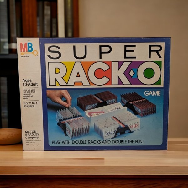 Vintage 1983 Super Racko Game by Milton Bradley - Complete with Instructions - Fun Family Game Night - Retro Card Game